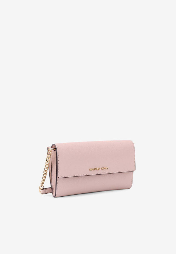 Michael Kors Jet Set Leather Crossbody Bag Pink 32R4GJ6C9L_187_OneColor_29839319