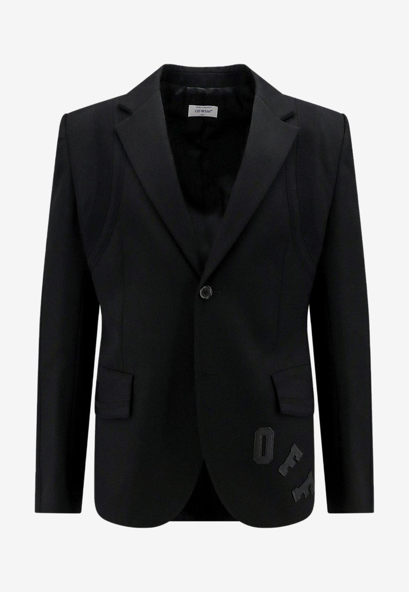 Off-White Arrows Patch Single-Breasted Blazer Black OMEN094S24FAB001_1010_Black_29846224