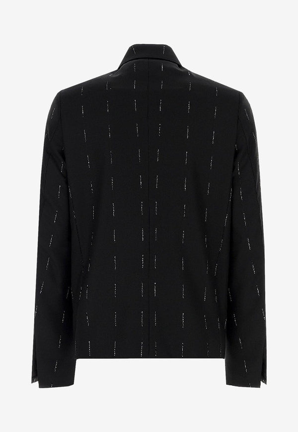 Givenchy Logo Jacquard Zip-Up Jacket Black BM30DZ14UW_001_Black_29846297