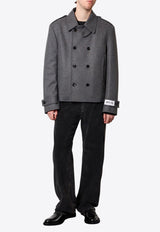 Dolce & Gabbana Double-Breasted Wool Blend Pea Coat Gray G046WTHUMUB_S8290_OneColor_29846047