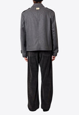 Dolce & Gabbana Double-Breasted Wool Blend Pea Coat Gray G046WTHUMUB_S8290_OneColor_29846047