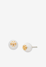 Tory Burch Kira Pearl Stud Earrings Ivory 18151110_Ivory/tory go_29840814