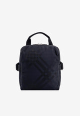 Burberry Tonal Check Motif Messenger Bag Black 8080900_A1189_Black_29844548