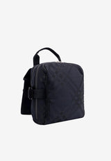 Burberry Tonal Check Motif Messenger Bag Black 8080900_A1189_Black_29844548