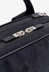 Burberry Tonal Check Motif Messenger Bag Black 8080900_A1189_Black_29844548