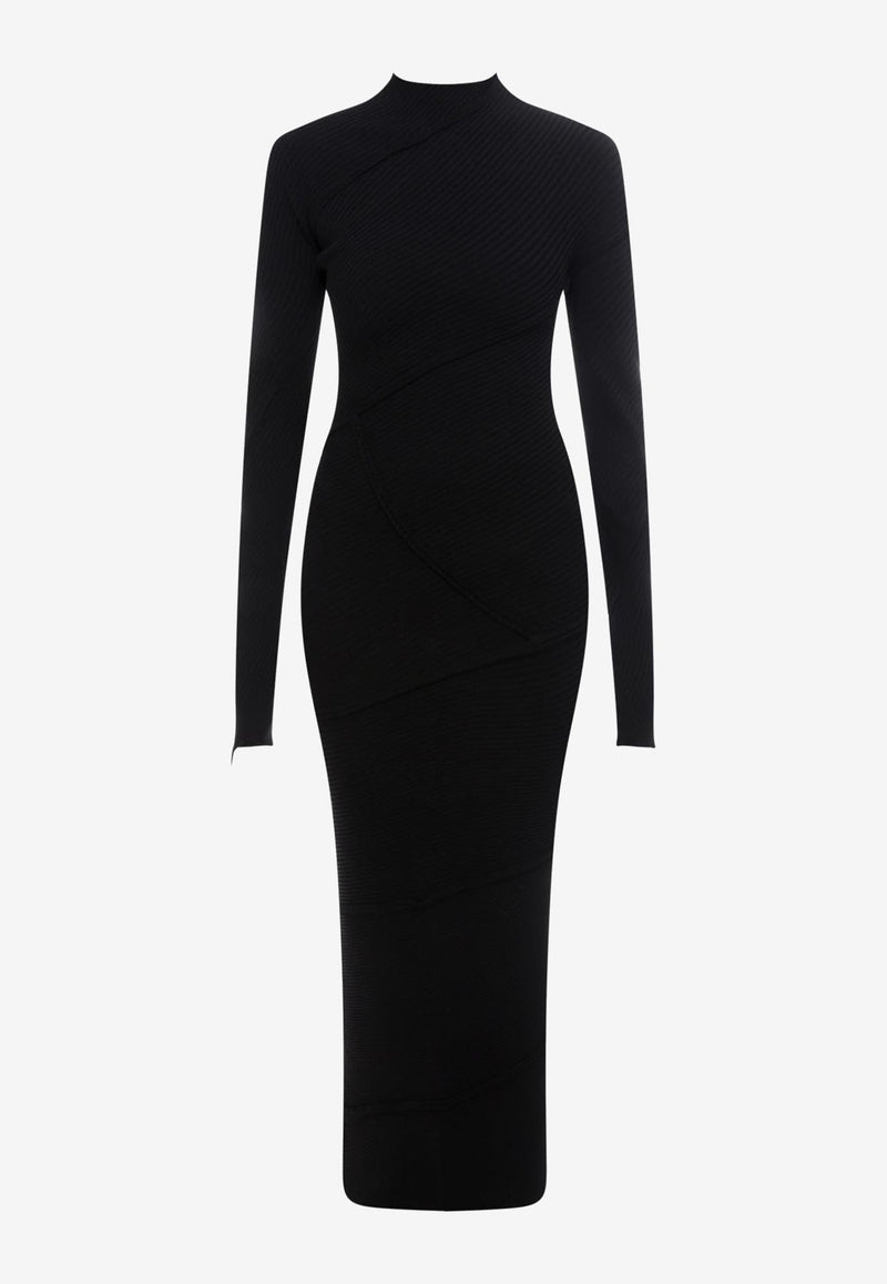 Balenciaga Ribbed Maxi Dress Black 751094T5199_1000_Black_29846181