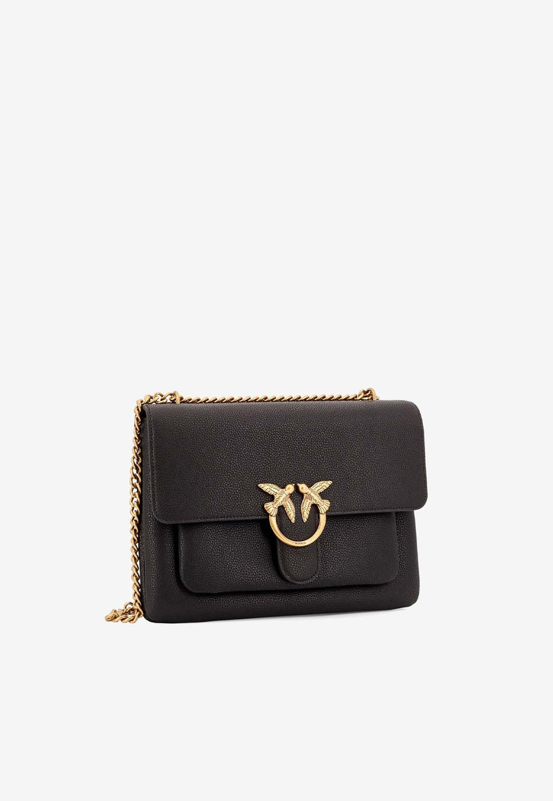 PINKO Love Birds Soft Leather Shoulder Bag Black 104527A29Q_Z99Q_Black_29839916