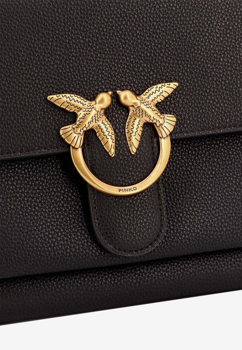 PINKO Love Birds Soft Leather Shoulder Bag Black 104527A29Q_Z99Q_Black_29839916