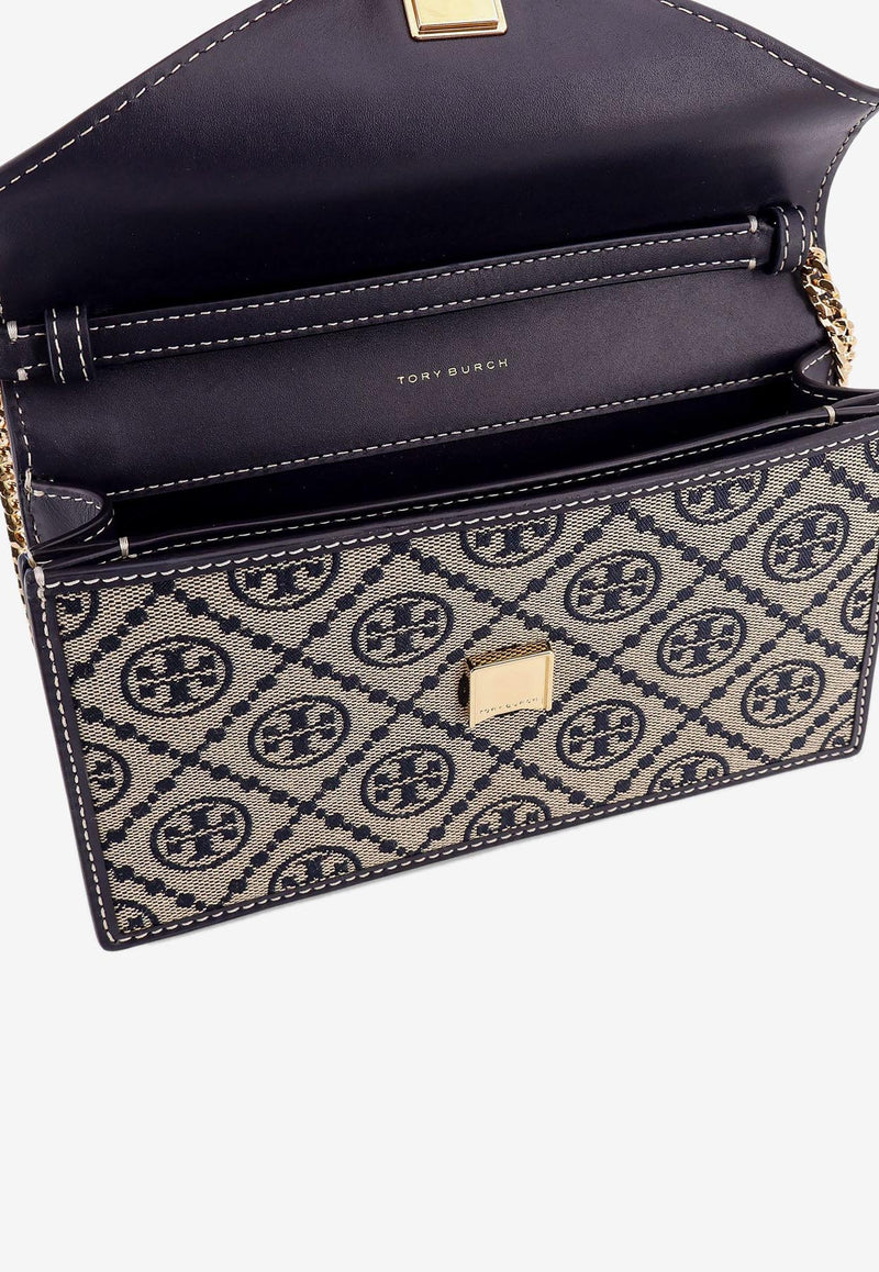 Tory Burch T-Monogram Envelope Chain Clutch Navy 165016405_Tory navy_29841680