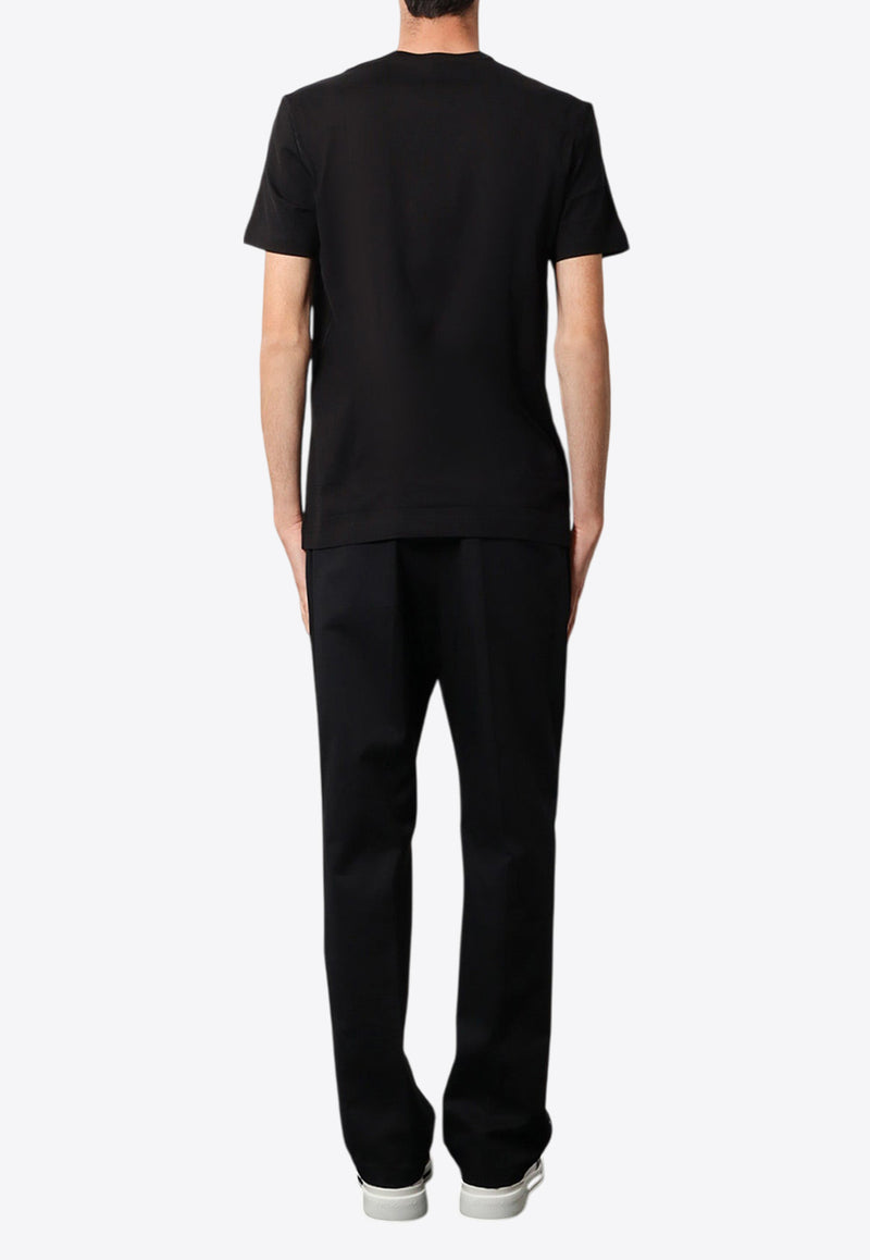 Dolce & Gabbana Logo Plaque Crewneck T-shirt Black G8PT1TG7F2I_N0000_Black_29843022