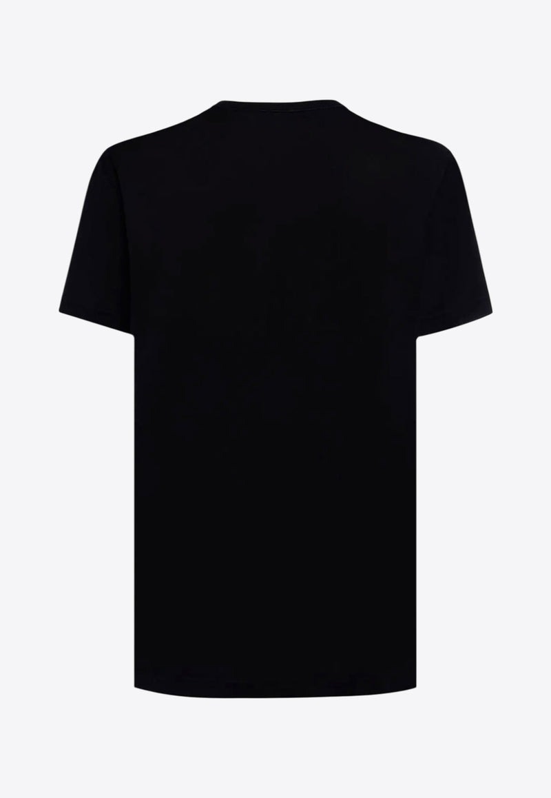 Dolce & Gabbana Logo Plaque Crewneck T-shirt Black G8PT1TG7F2I_N0000_Black_29843022