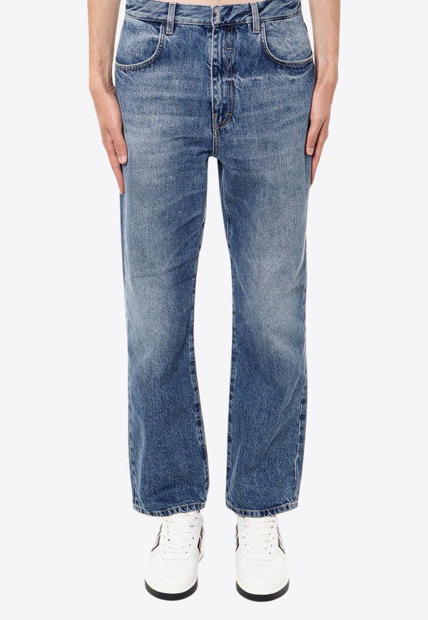 Givenchy Straight-Leg Faded Jeans Blue BM51E35Y99_415_Blue_29844744