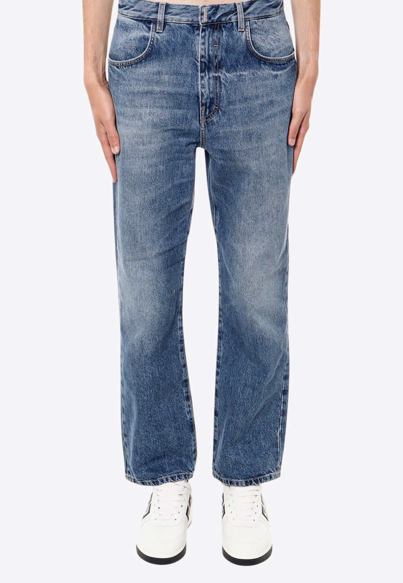 Givenchy Straight-Leg Faded Jeans Blue BM51E35Y99_415_Blue_29844744