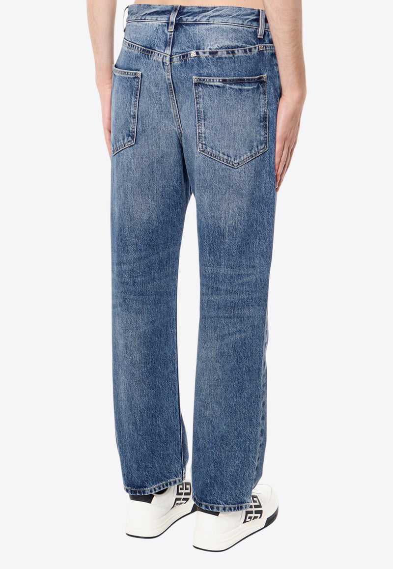 Givenchy Straight-Leg Faded Jeans Blue BM51E35Y99_415_Blue_29844744
