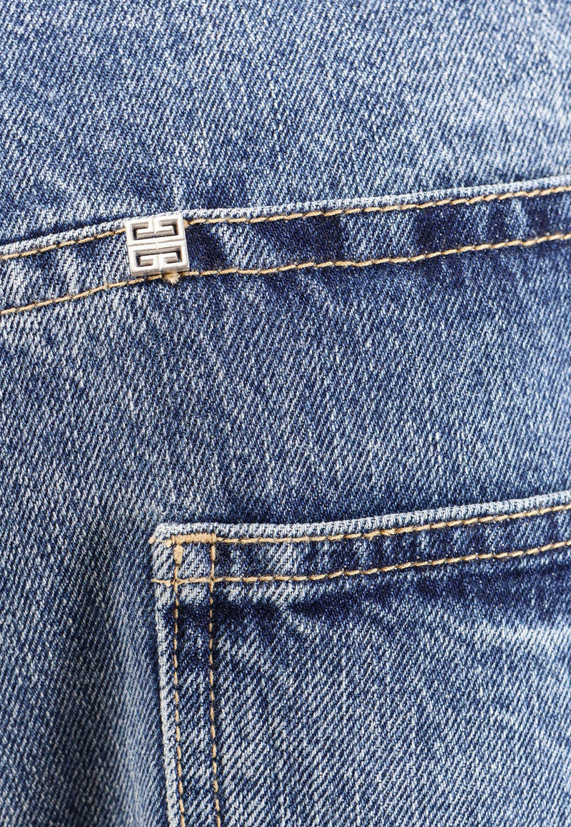 Givenchy Straight-Leg Faded Jeans Blue BM51E35Y99_415_Blue_29844744