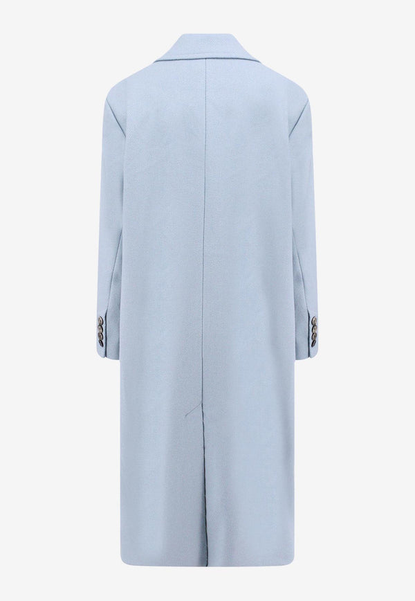 AMI PARIS Single-Breasted Wool Coat Sky Blue FC0307WV0016_468_Blue_29846960