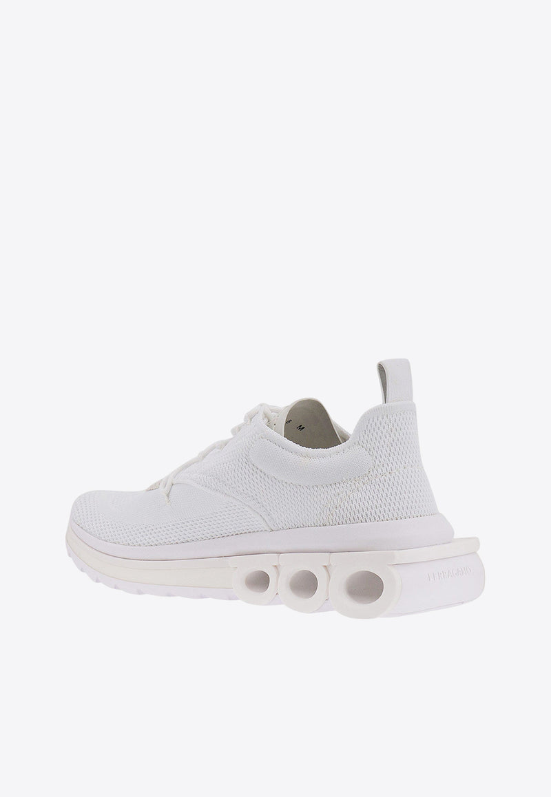 Ferragamo Nima Knit Low-Top Sneakers White 021285760648_BIANCO_White_29839035