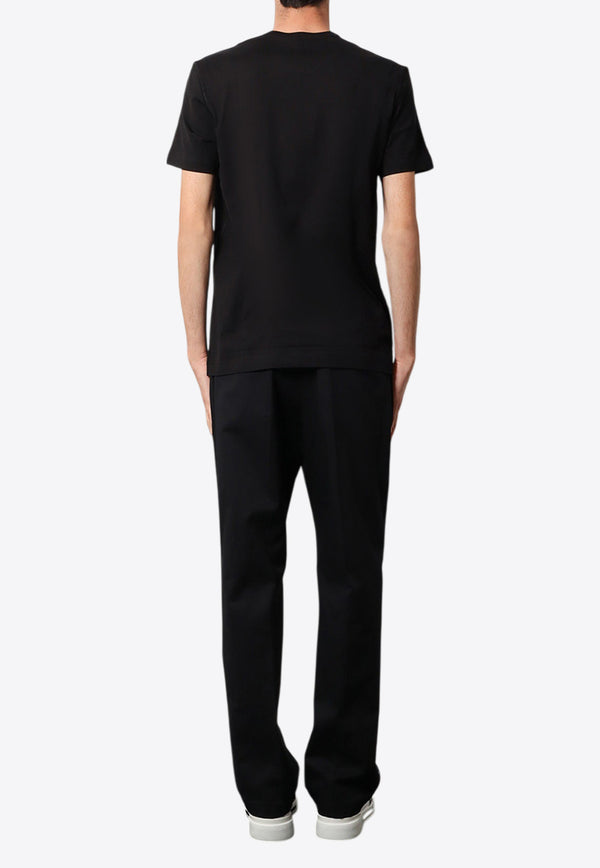 Dolce & Gabbana Logo Plaque Crewneck T-shirt Black G8PT1TG7F2IN0000_Black_29843198