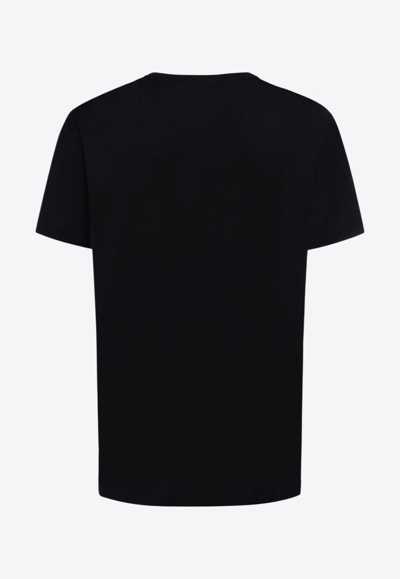 Dolce & Gabbana Logo Plaque Crewneck T-shirt Black G8PT1TG7F2IN0000_Black_29843198