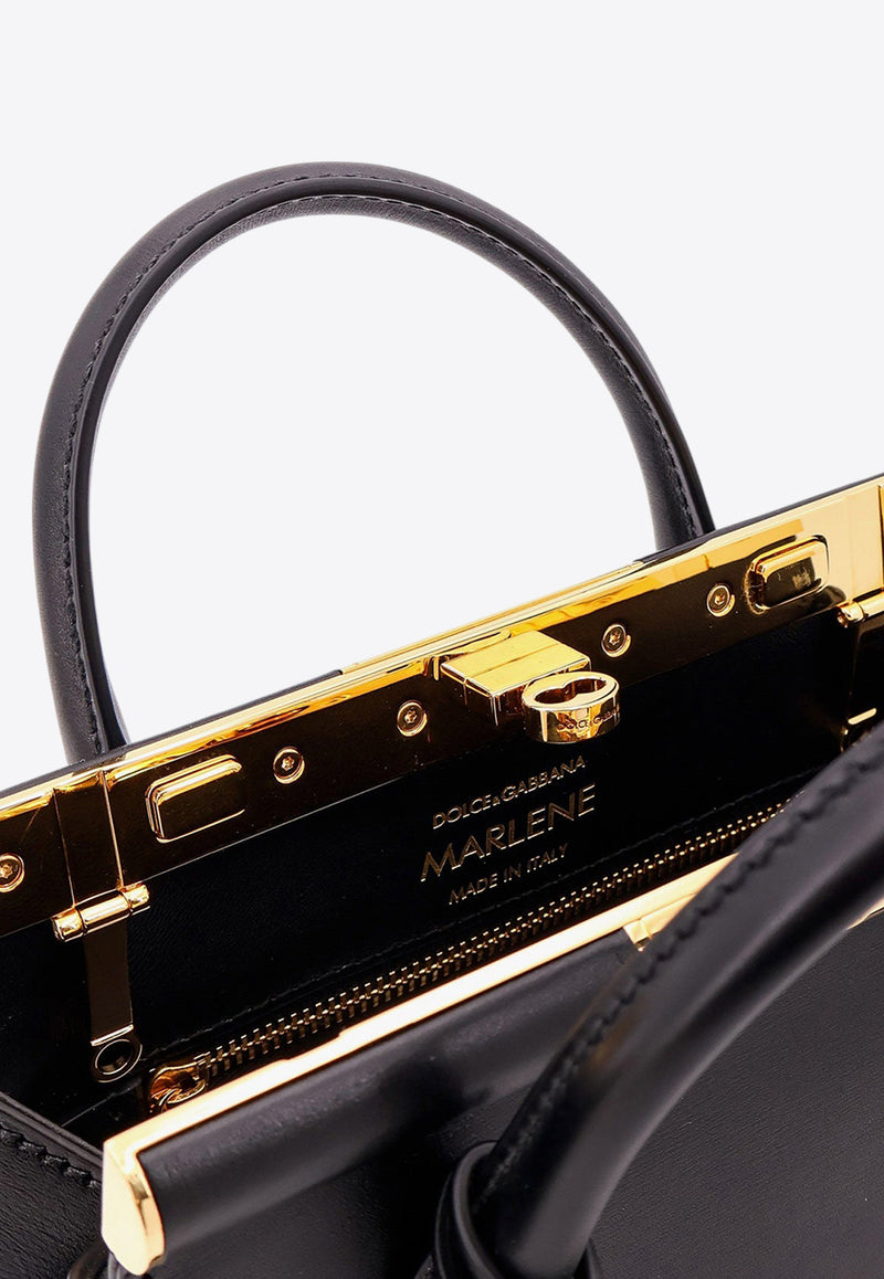 Dolce & Gabbana Mini Marlene Leather Top Handle Bag Black BB7744A3G19_80999_Black_29847857