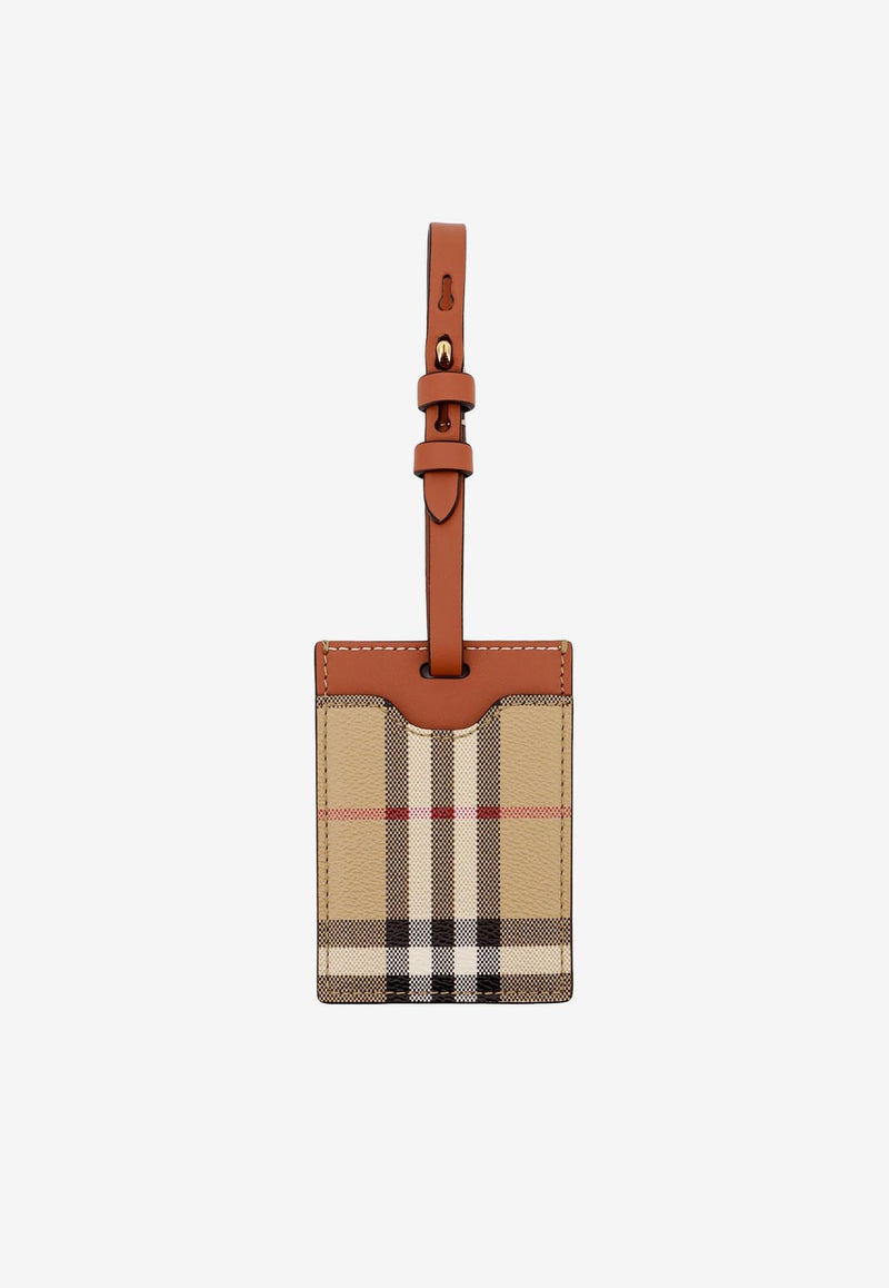 Burberry Checked Suitcase Tag Beige 8073976_A7026_Beige_29840077