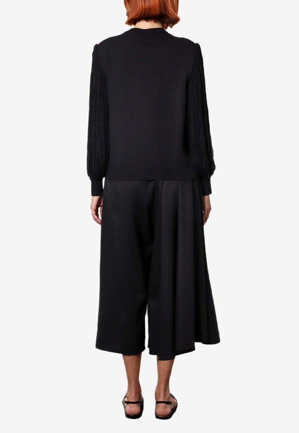 Alaïa Fringed Wool Sweater Black AA9S03196M902_995_Black_29838069