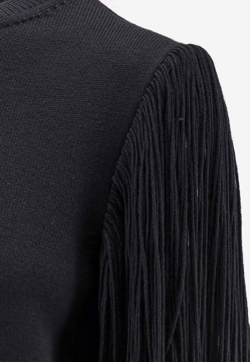 Alaïa Fringed Wool Sweater Black AA9S03196M902_995_Black_29838069