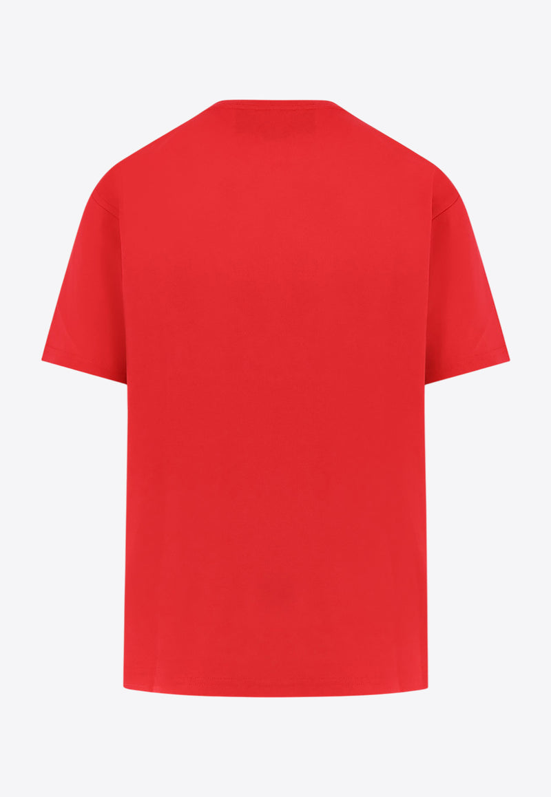 Valentino Le Chat De La Maison Printed T-shirt Raspberry 7V3MG16PB32BR3_Raspberry/burro_29844861