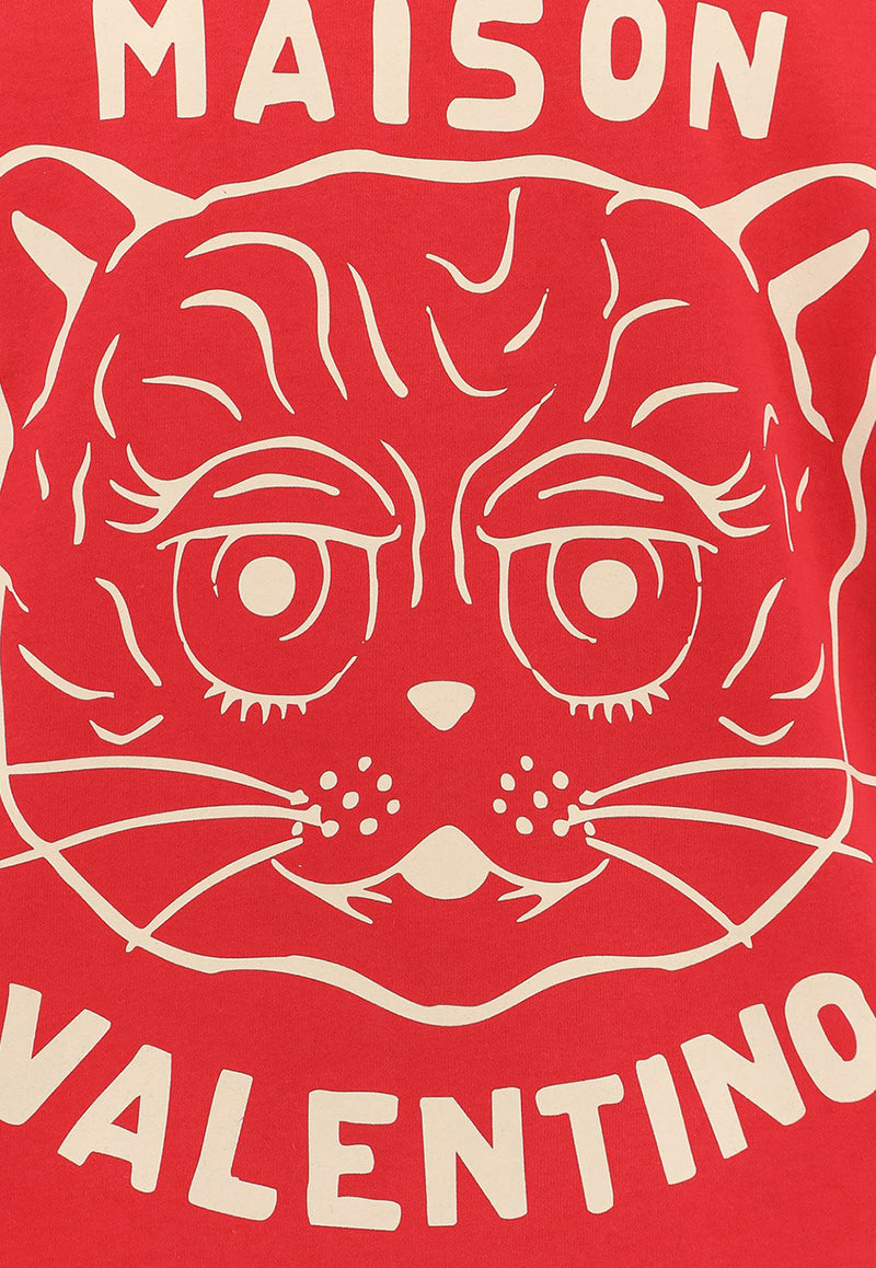 Valentino Le Chat De La Maison Printed T-shirt Raspberry 7V3MG16PB32BR3_Raspberry/burro_29844861