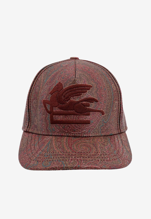 Etro Paisley Jacquard Pegaso Baseball Caps Brown 143541728_0600_Brown_29839470