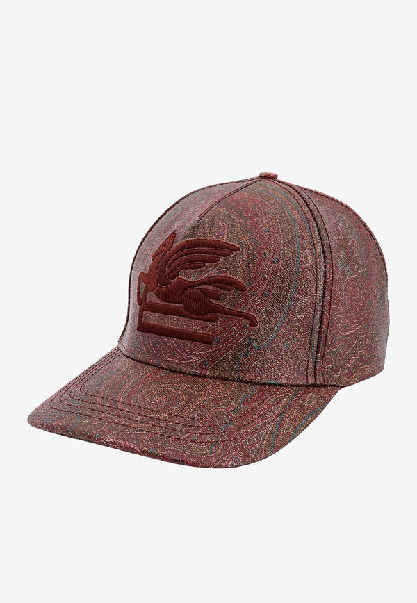 Etro Paisley Jacquard Pegaso Baseball Caps Brown 143541728_0600_Brown_29839470