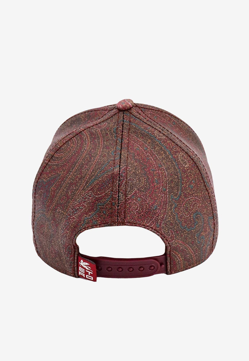 Etro Paisley Jacquard Pegaso Baseball Caps Brown 143541728_0600_Brown_29839470
