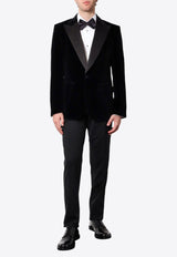Dolce & Gabbana Single-Breasted Velvet Tuxedo Jacket Black G2TV9TFUVG7_N0000_Black_29844496