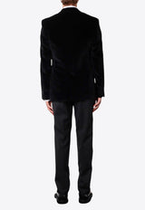 Dolce & Gabbana Single-Breasted Velvet Tuxedo Jacket Black G2TV9TFUVG7_N0000_Black_29844496