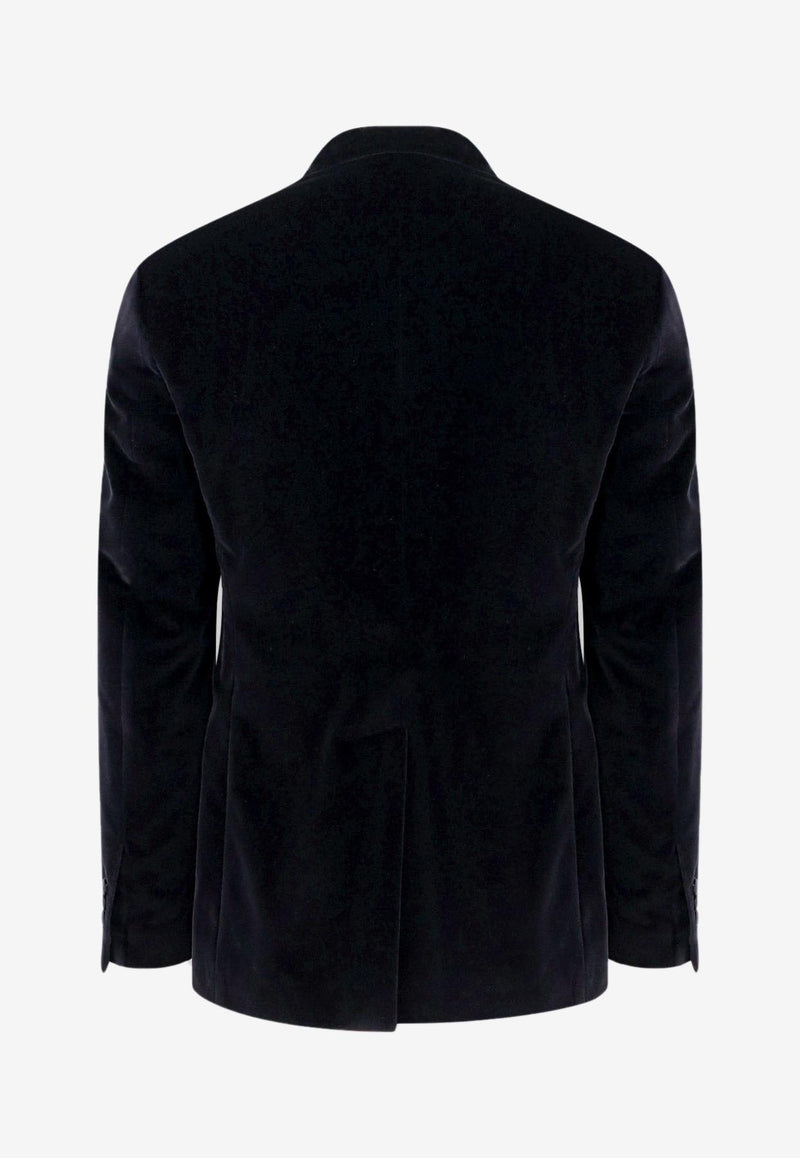 Dolce & Gabbana Single-Breasted Velvet Tuxedo Jacket Black G2TV9TFUVG7_N0000_Black_29844496