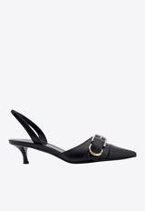 Givenchy Voyou 45 Leather Slingback Pumps Black BE308XE257_001_Black_29842460