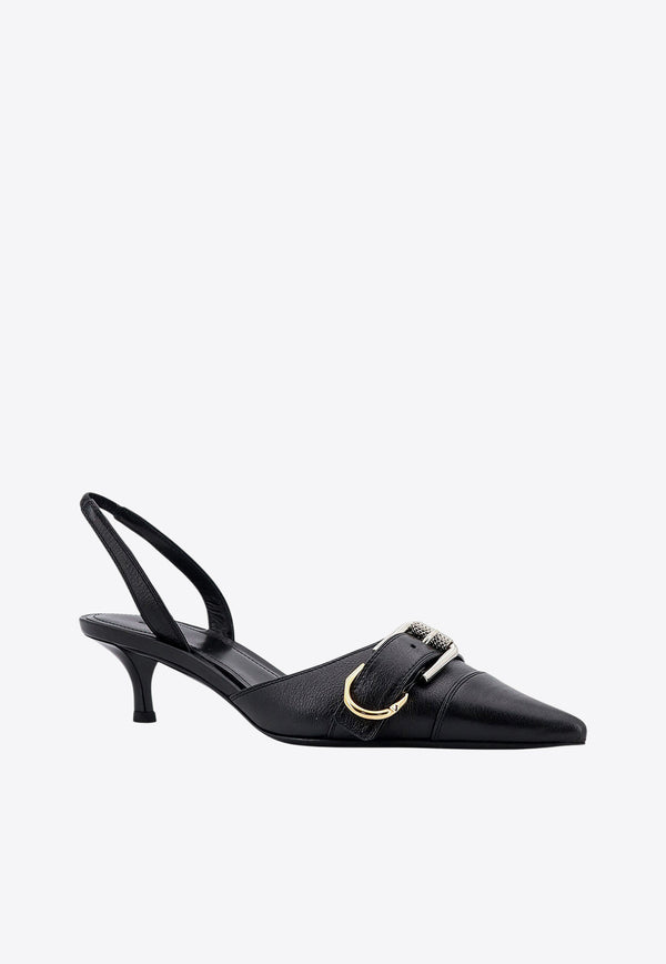 Givenchy Voyou 45 Leather Slingback Pumps Black BE308XE257_001_Black_29842460