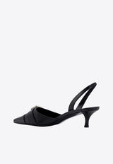 Givenchy Voyou 45 Leather Slingback Pumps Black BE308XE257_001_Black_29842460