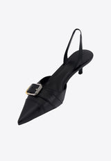 Givenchy Voyou 45 Leather Slingback Pumps Black BE308XE257_001_Black_29842460