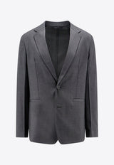 Givenchy Single-Breasted Wool Jacket Gray BM30EY154W_030_Grey_29838667