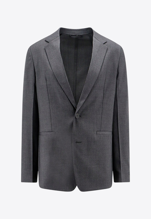 Givenchy Single-Breasted Wool Jacket Gray BM30EY154W_030_Grey_29838667