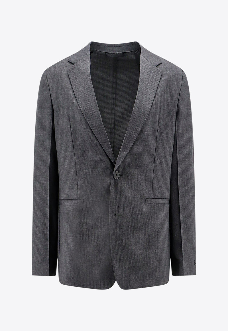 Givenchy Single-Breasted Wool Jacket Gray BM30EY154W_030_Grey_29838667