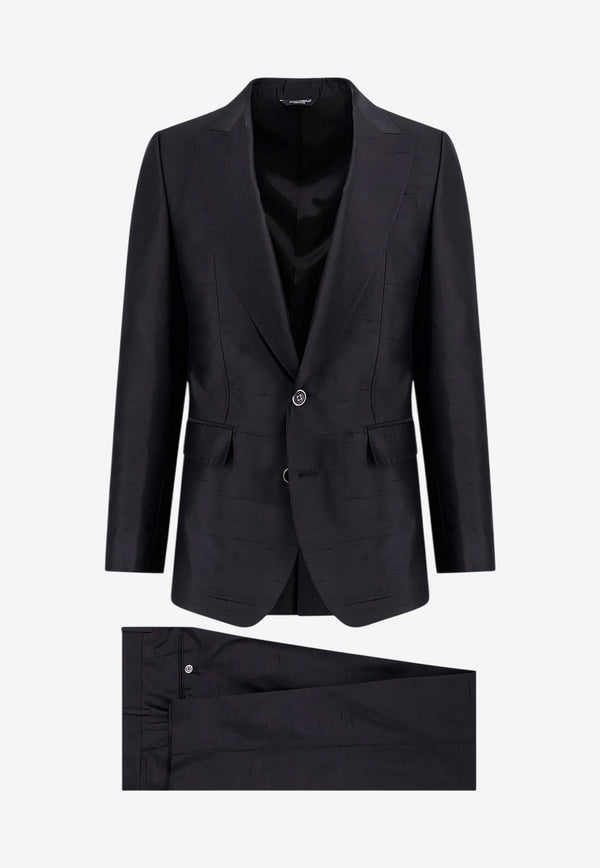 Dolce & Gabbana Single-Breasted Silk Suit Black GK036TFU1L5N0000_Black_29840844