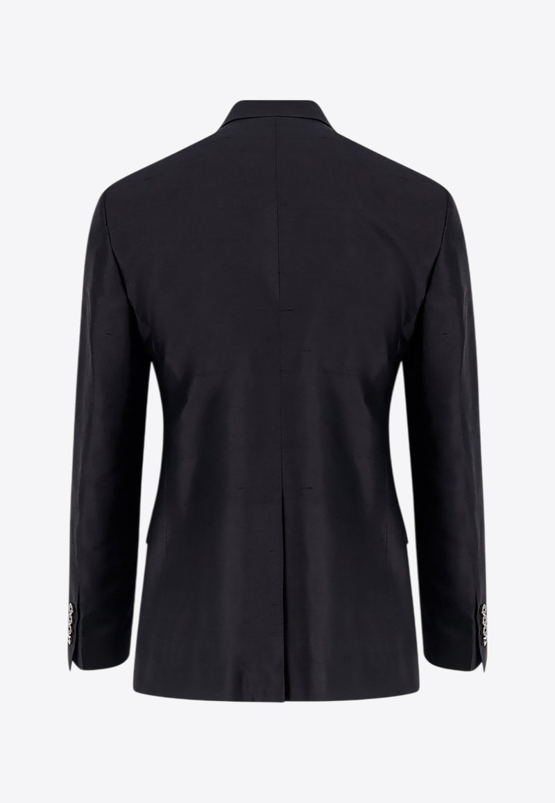 Dolce & Gabbana Single-Breasted Silk Suit Black GK036TFU1L5N0000_Black_29840844