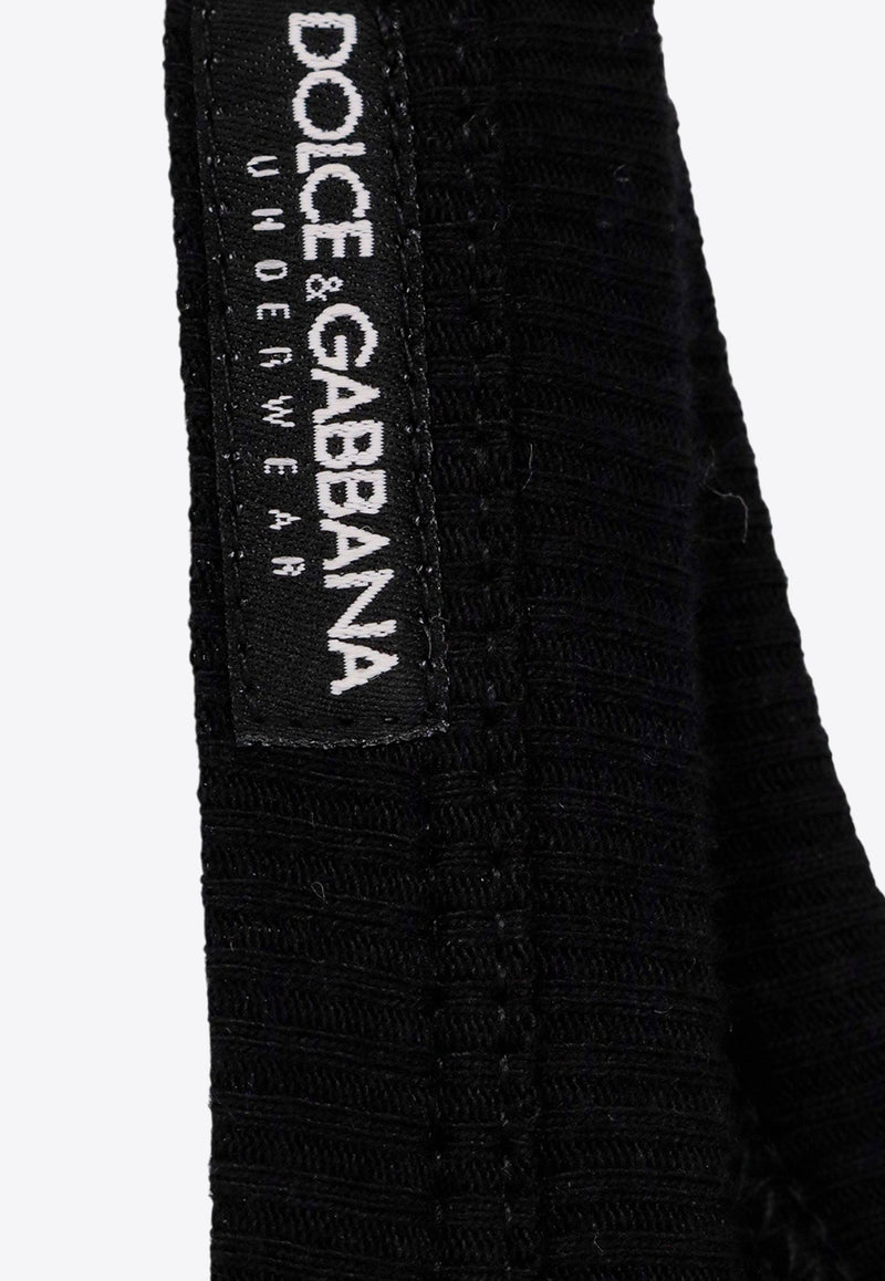 Dolce & Gabbana Logo Label Ribbed Tank Top Black M8C19JONN96_N0000_Black_29839554