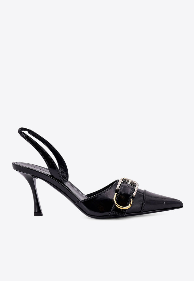 Givenchy Voyou 75 Leather Slingback Pumps Black BE403LE29R_001_Black_29842693