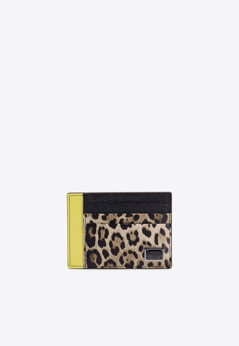 Dolce & Gabbana Logo Plaque Leopard Print Cardholder Multicolor BP3325A6N73_8Z857_MultiColour_29842401