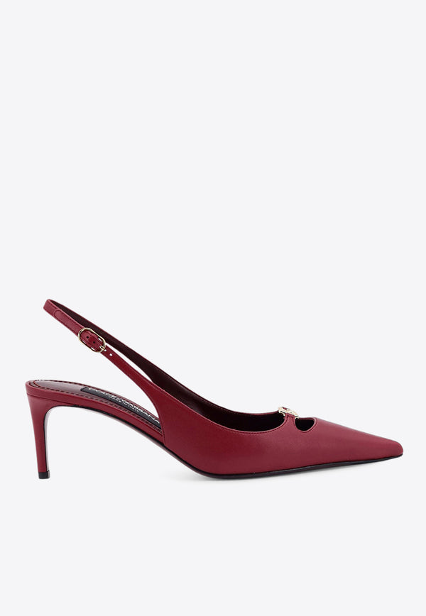 Dolce & Gabbana Lollo 60 Leather Slingback Pumps Bordeaux CG0796A195380346_Bordeaux_29844622