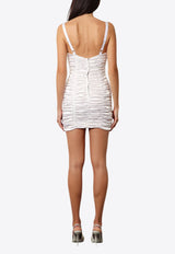 Dolce & Gabbana Ruched Satin Mini Dress White F6TPXTFURAD_W0800_White_29838883