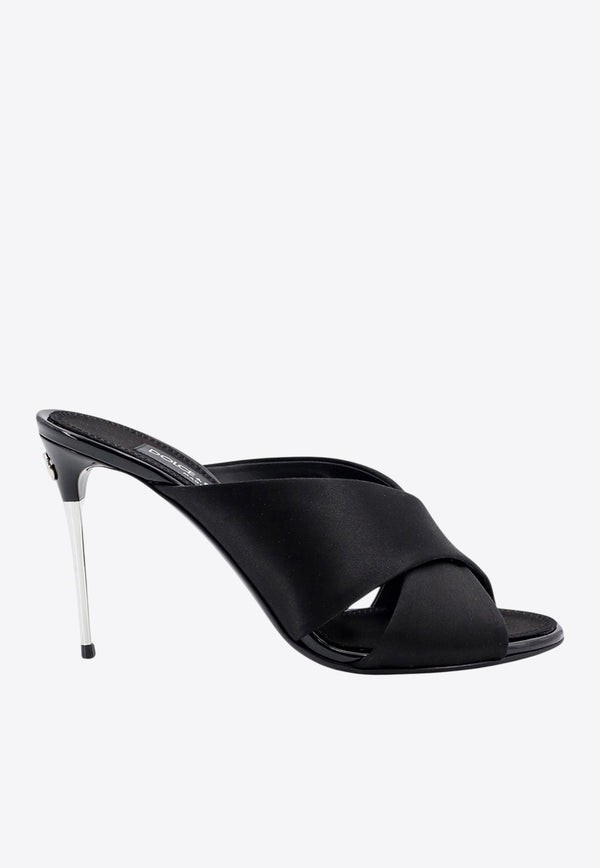 Dolce & Gabbana Keira 85 Satin Mules Black CR1738AV799_8B956_Black_29839848